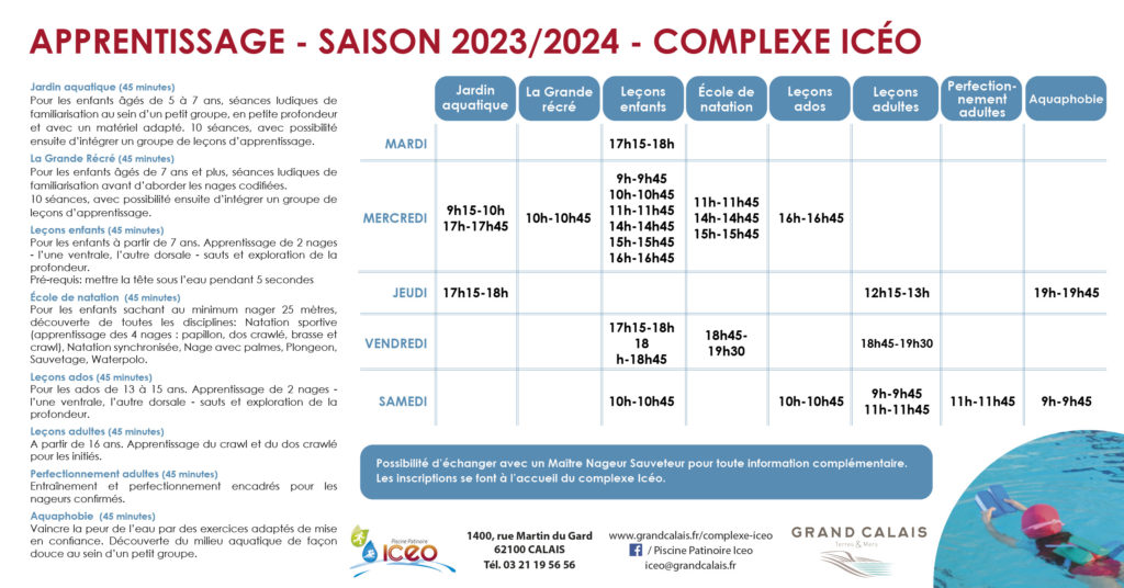 Activités & apprentissage Iceo - Rentrée 20232