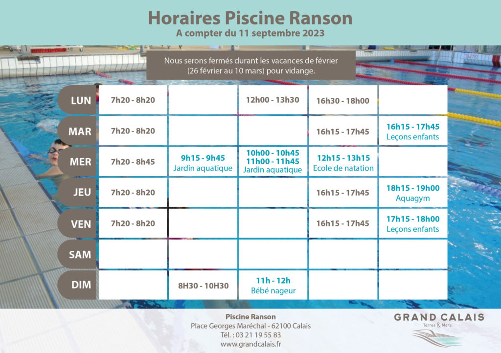 A5 - Horaires Ranson - 11 septembre 2023