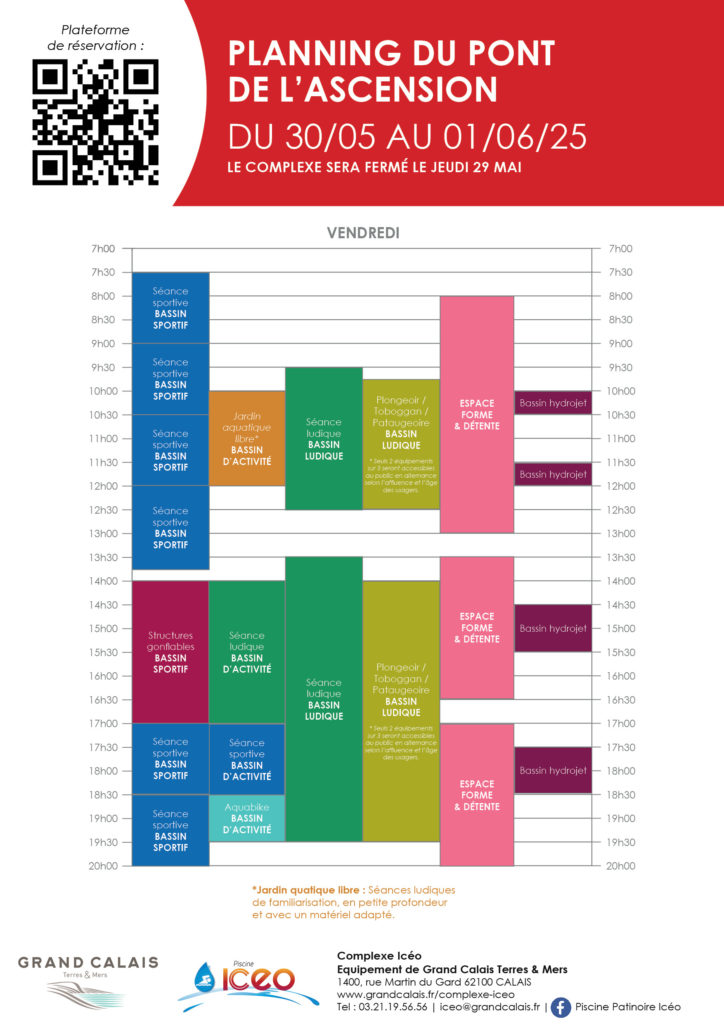 Planning de l'ascension 2025